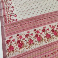 Saree cream print