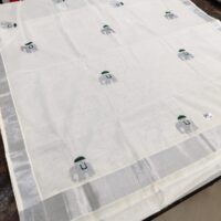 Kerala Saree Elephant Embroidery