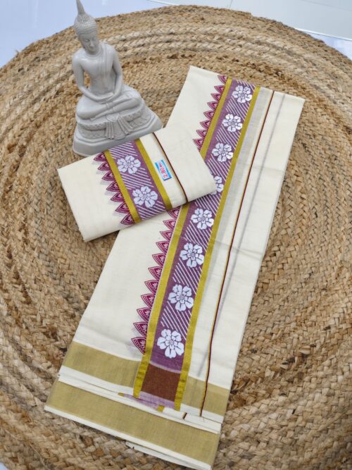 FIVE PETAL FLOWER PRINT SETMUNDU - Image 2