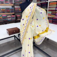 POLKA EMBROIDERY SAREE
