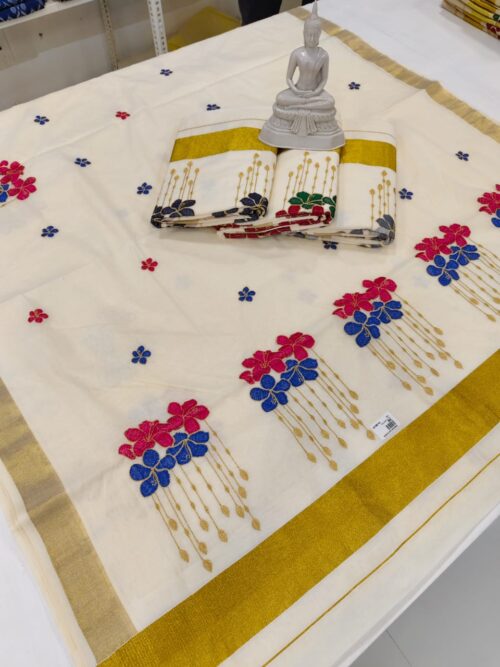 FLORL EMBROIDERY SAREE