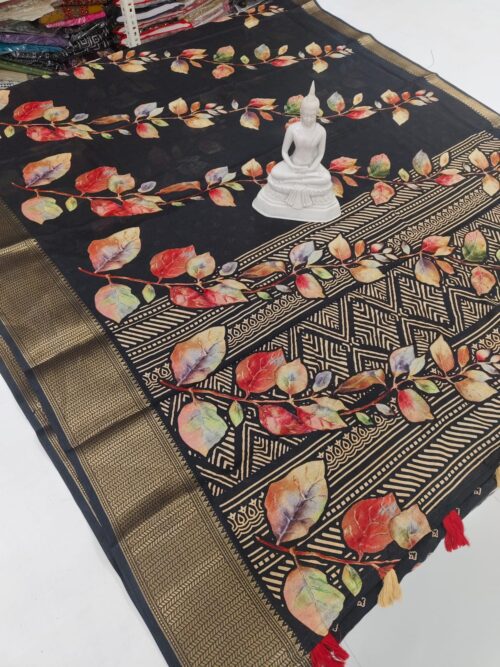 DIGITAL PRINTED BANARASI SAREE - Image 9