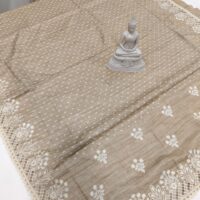 TUSSAR CUT WORK SAREE