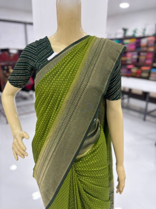 DOTTED GEORGET BANARASSI SAREE